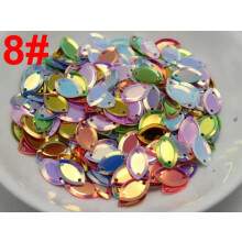 Craft DIY Loose Shimmer Sequins Paillettes Various Shape Sewing Wedding Garment-8# 2000pcs Cup Horse Eye 8X12mm