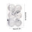 Christmas Tree Ornaments White Plastic Baubles 6pcs 3