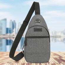 Trendige Damen-Umhängetasche mit verstellbarem Riemen, Brusttasche für Reisen, Wandern und Camping – Grau