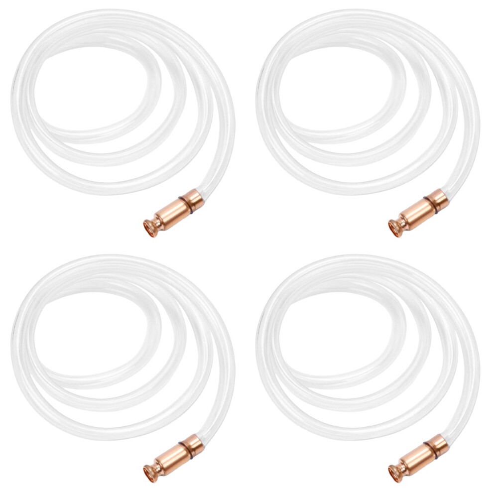 4Pcs Durable Copper Pvc Siphon Hose For Gas Fuel Transfer Transparent 3713519444674