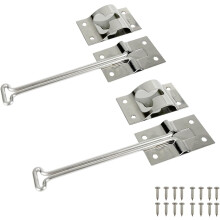 RV Door Latch, 304 Stainless Steel T-Style Door Holder, 6", Compatible with Cargo Trailer & Truck (2 Pack)
