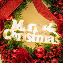 Enseigne lumineuse néon « Joyeux Noël » Mengen, 10 x 28 cm, décoration murale LED de Noël, enseigne néon LED personnalisée, cadeau de Noël