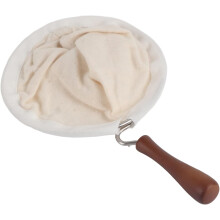 Reusable Flannel Coffee Filter Bag with Wooden Handle Large