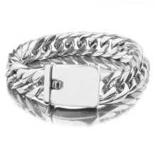 16mm Curb Cuban Link Bracelet for Men – 316L Stainless