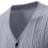 Ανδρικό Μονόχρωμο Πλεκτό Ζακέτα με V-Neck, Σχέδιο Ζακάρ, Μακρυμάνικο Πουλόβερ, 5