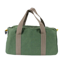 16 Inch Wide Mouth Tool Bag, Heavy Duty Canvas Tool Storage Bag for Men, Large Capacity Tool Tote Bag for Electricians, Power Tool Organizer Pouch