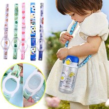 Lot de 2 cordons mignons pour bouteille, bandoulière portable, sangle de tasse en polyester