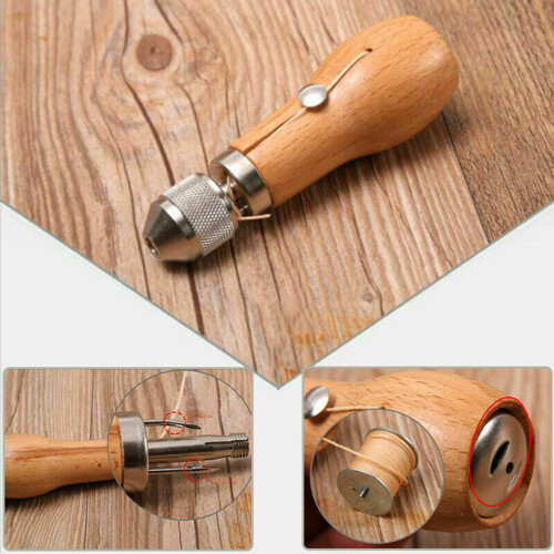 Professional Leather Stitching Tools Kit with Needles and Waxed Thread 1