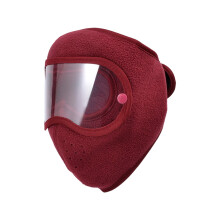 Winter Warm Fleece Face Mask with Anti-Fog Visor, Windproof Cycling Mask Compatible with Outdoor Sports