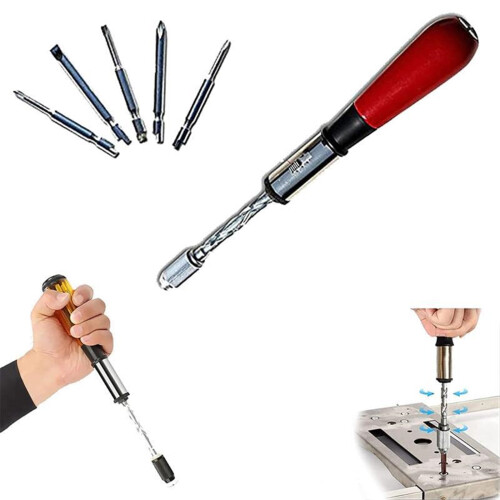 Semi Automatic Screwdriver Push Pull Handle Ratcheting Screw Driver with Replaceable Bit for Project Accessories 1