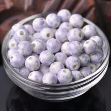 10 Stück runde, 8 mm, 10 mm, 12 mm große, bunte Keramik-Porzellanperlen mit Blumenmuster – 107#-10 mm