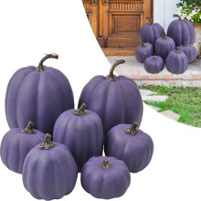 7 ks plastových tekvíc na jesennú dekoráciu, Halloween, Deň vďakyvzdania, svadbu a párty – umelé tekvice pre domácich majstrov,