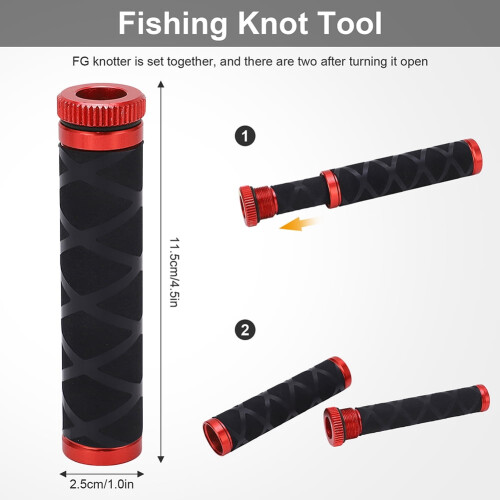 FG GT Knot Puller Tool Fishing Knot Puller Tool for Saltwater (Red) 1