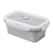 Contenants de rangement pliables en silicone avec couvercles – Compatibles micro-ondes et congélateur, pour la cuisine, les pique-niques, les