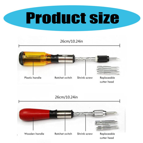 Semi Automatic Screwdriver Push Pull Handle Ratcheting Screw Driver with Replaceable Bit for Project Accessories 2