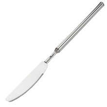 Tenedor extensible, tenedor telescópico para barbacoa de 8,7 a 25,4 pulgadas, tenedor de mesa de acero inoxidable con mango largo para acampar,