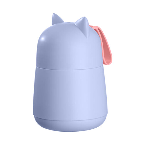 Insulated Soup Cup 450ml Blue with Foldable Spoon 1