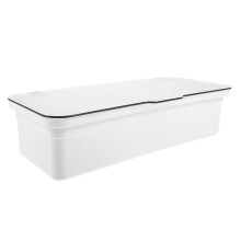 Utensil Storage Box With Lid Silverware Organizer Portable Plastic Utensil Holder For Countertop Covered Cutlery Drawer Organizer
