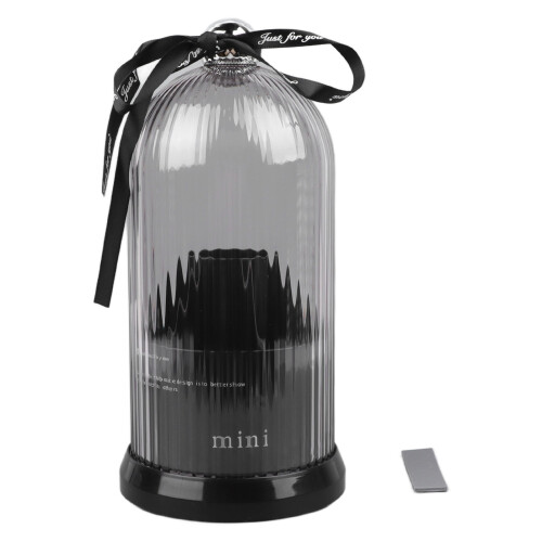 360 Rotatable Makeup Brush Holder, Black Plastic 1