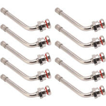 Truck Tire Valve Stems, TR545D 60 Degree Valve Stem Extension Adaptor Compatible with Alcoa 22.5in 24.5in Aluminum Wheels (Pack of 10)