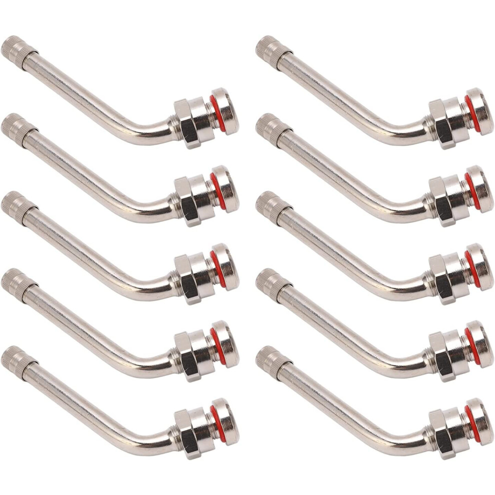 Truck Tire Valve Stems, Tr545d 60 Degree Valve Stem Extension Adaptor Compatible With Alcoa 22.5In 24.5In Aluminum Wheels (Pack Of 10) 9065194426846