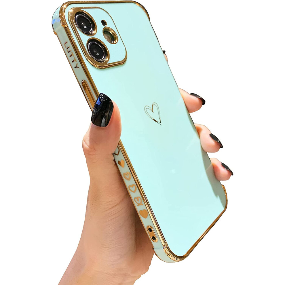 Compatible With Iphone 12 Case For Women Â Luxury Soft Candy Cover, Full Camera Protection & Shockproof Raised Corners (6.1") Green 9377112619200