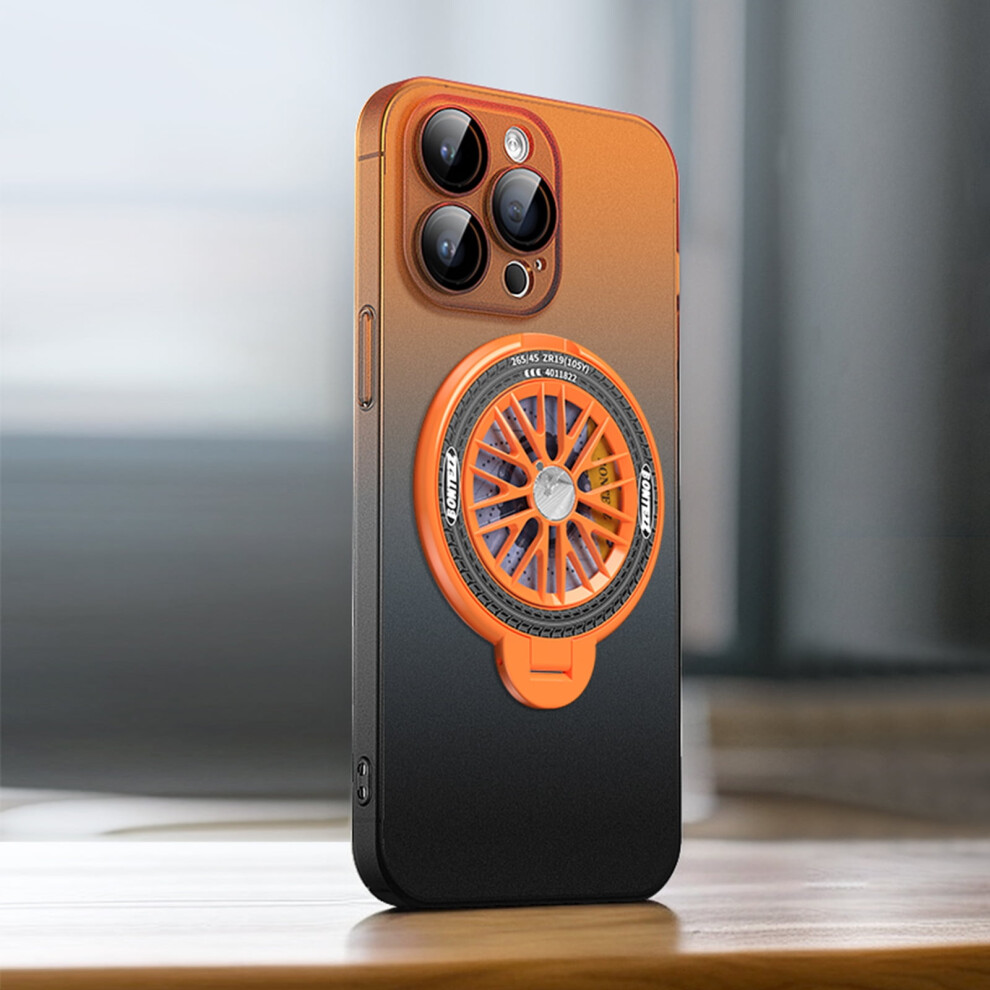 Magnetic Case For Iphone 13 Pro 6.1" Â Magsafe Compatible, Shockproof, Gradient Slim Anti-Scratch With Kickstand Orange 9027700159259