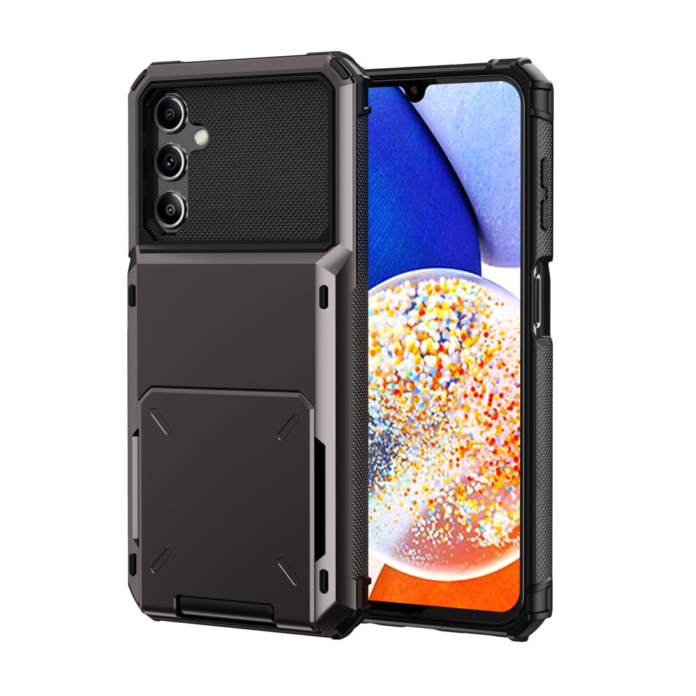 Allytech Rugged Wallet Case For Samsung Galaxy A15 Â Shockproof, Non-Slip, Credit Card Holder, Gray 9027700159198