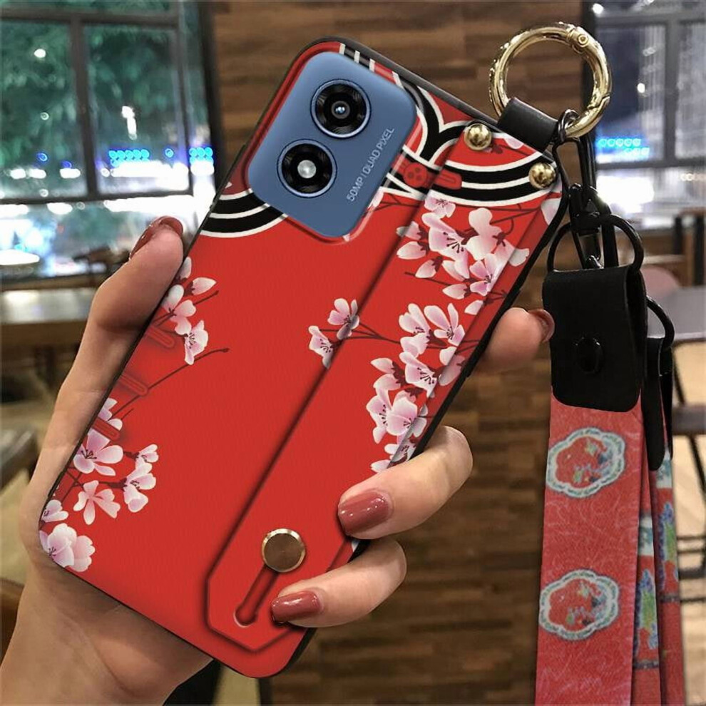 Moto G Play 2024/4G/5G Phone Case – Soft Silicone, Wristband, Kickstand, Waterproof, Anti-Knock, Dirt-Resistant, Chinese Style 9065194428000
