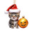 Grey Tabby Cat Christmas Ornament 1 Pack 1
