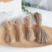 Naturlig jute-snorrull – allsidig jute-snor til gjør-det-selv, gaveinnpakning, hagearbeid, scrapbooking og festdekor (147 cm, 1 stk)
