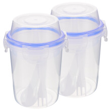 Boîtes à flocons d'avoine étanches, lot de 2, multicolores, pour la maison et les voyages