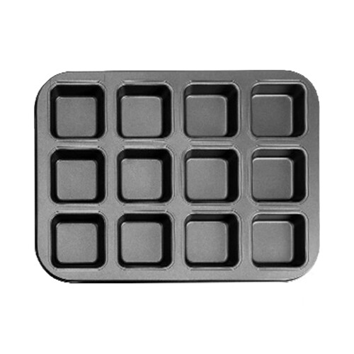Non-Stick Pan Clearance, 12 Cup Square Baking Pan Non Stick Baking Pan Bread Plaid Cake Baking Tools