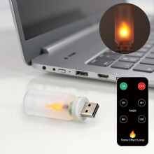 Lánglámpa, gyertyafény, környezeti fény, USB üvegpalackból szimulált lángpislákoló lámpa, otthoni hálószoba nappali asztali dekoráció
