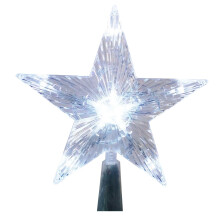 LED Lighted Star Tree Topper Golden Glitter 8.7 Inch 20
