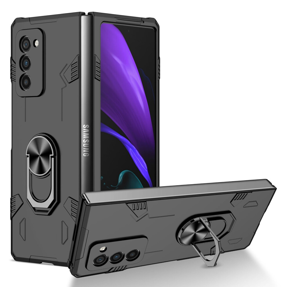 Rugged Military-Grade Galaxy Z Fold 2 Case With Kickstand, Magnetic Ring & Full Protection Â Compatible With Samsung Galaxy Z Fold 2 5G, Black 9377112620190