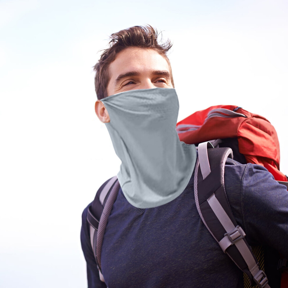 Sunscreen Face Mask, Neck Protector Ice Silk Scarf For Cycling, Full Face Covering With Ear Hanging 9180435395269