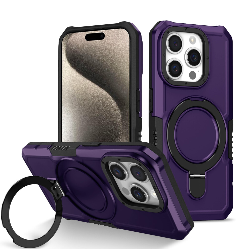 Iphone Se 2022/8/7/Se3 Case Â Invisible Stand & Ring Holder, Military-Grade Drop Protection, 4.7", Deep Purple 9377112620404