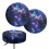 Housse de coussin de chaise papillon galaxie élastique ronde 1