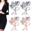 4PCS Vintage Crystal Flower Leaf Bouquet Clusters Μεγάλη Καρφίτσα Καρφίτσας για Γυναικείο Τόνο 1