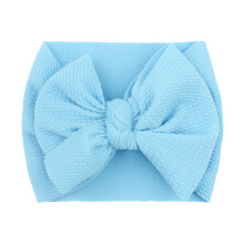 Tao Baby Girls Big Bows Headbands Hairbands - Super Soft Stretchy Baby Bows Headbands Solid Color Elastic Hairband For NewbornBlueOne Size