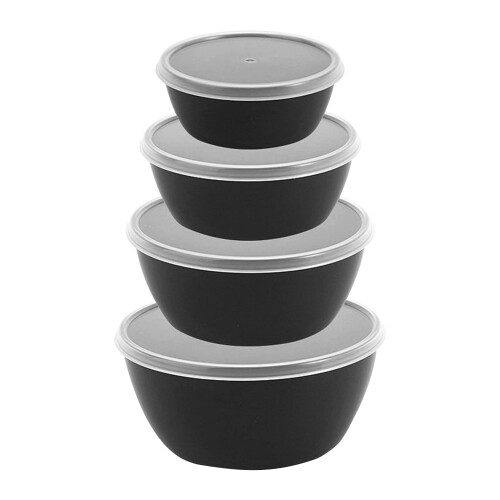 Boîtes de conservation des aliments avec couvercles compatibles micro-ondes (lot de 4)
