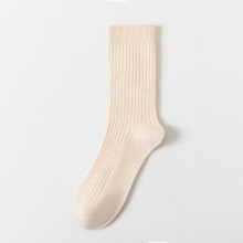 8 Pairs Unisex Women Cotton Striped Mid Calf Tube Socks Sports Stretch Socks