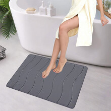 Tapis de bain, tapis de bain en mousse à mémoire de forme, tapis doux et antidérapants, extra épais pour le bain, la baignoire, les toilettes et