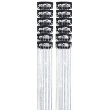 Rainbow Clip-In Hair Tinsel Set 12 pcs silver 52x3.3x0.5 cm