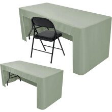 Lot de 2 nappes-tapis vert sauge de 2,4 m, lavables et infroissables, idéales pour les salons, foires du livre et événements – Compatibles avec
