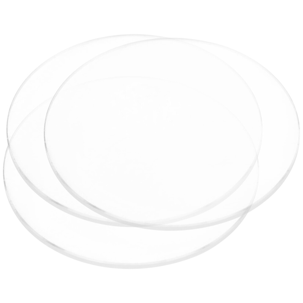 Clear Acrylic Round Blanks 3Pcs For Diy Projects And Craft Materials 9065194430058