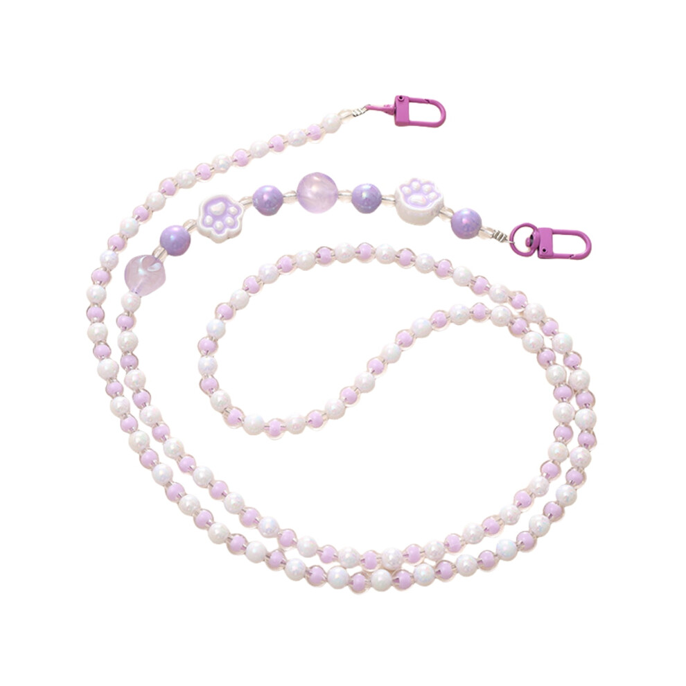 Stylish Pearlescent Phone Strap Lanyard With Beaded Uniquely Shape Multiuse Phone Jewelry Beads Texture For Any Occasion 9085618922617