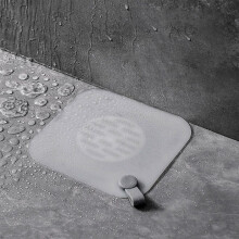 Floor Drain Mat 1Pcs Grey Silicone Floor Sink Mat Non-Slip Odor Barrier Drain Cover for Bathroom and Kitchen