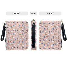 Swallowtail Butterfly Bubble Print PU Leather Bible Cover for Women & Men – Multifunctional, Detachable Wristlet Strap, Scripture Bag, Compatible